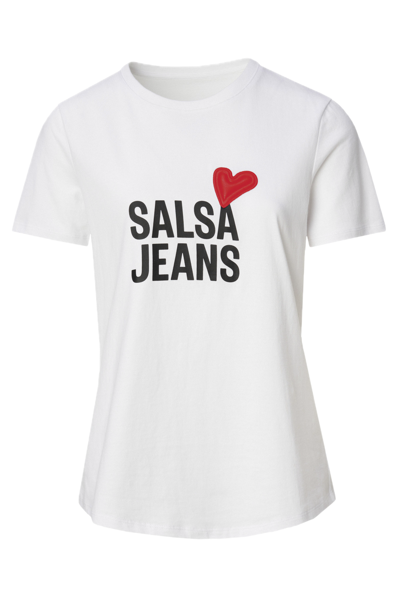 Camiseta Salsa Jeans con Branding y Detalle de Corazón