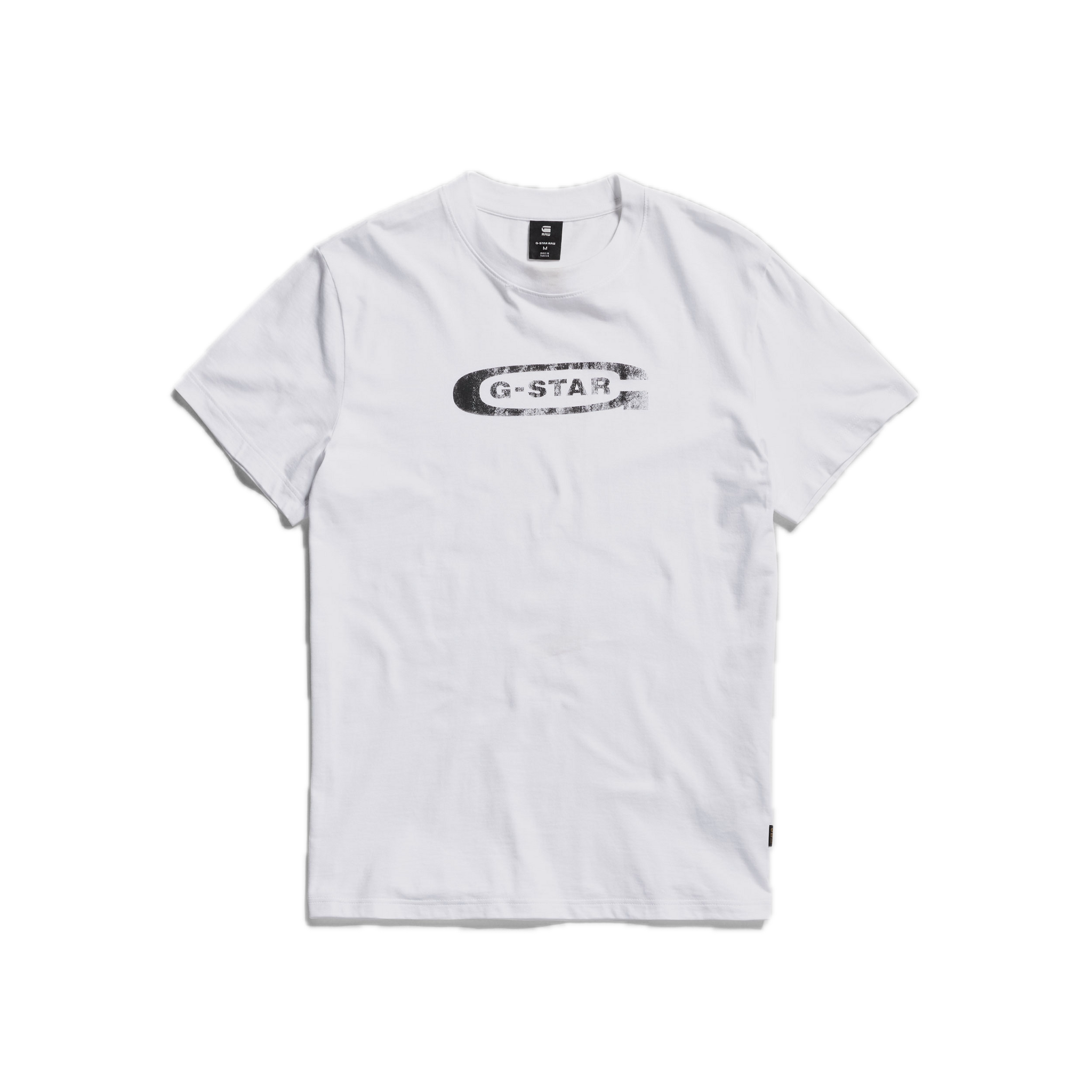 Camiseta G-STAR Distressed Old School Logo White