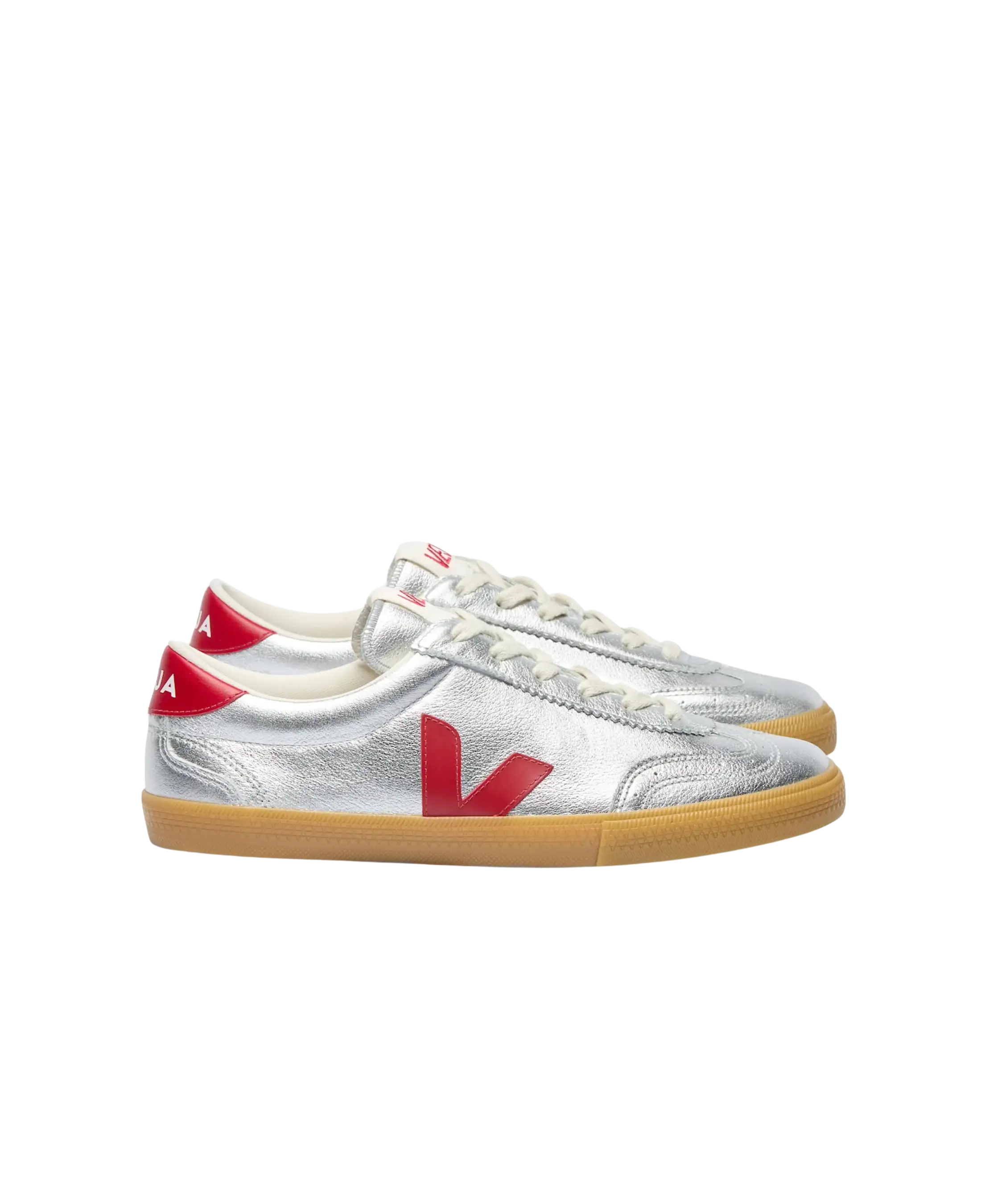 Zapatillas VEJA Volley Leather Silver Pepper – ECRU