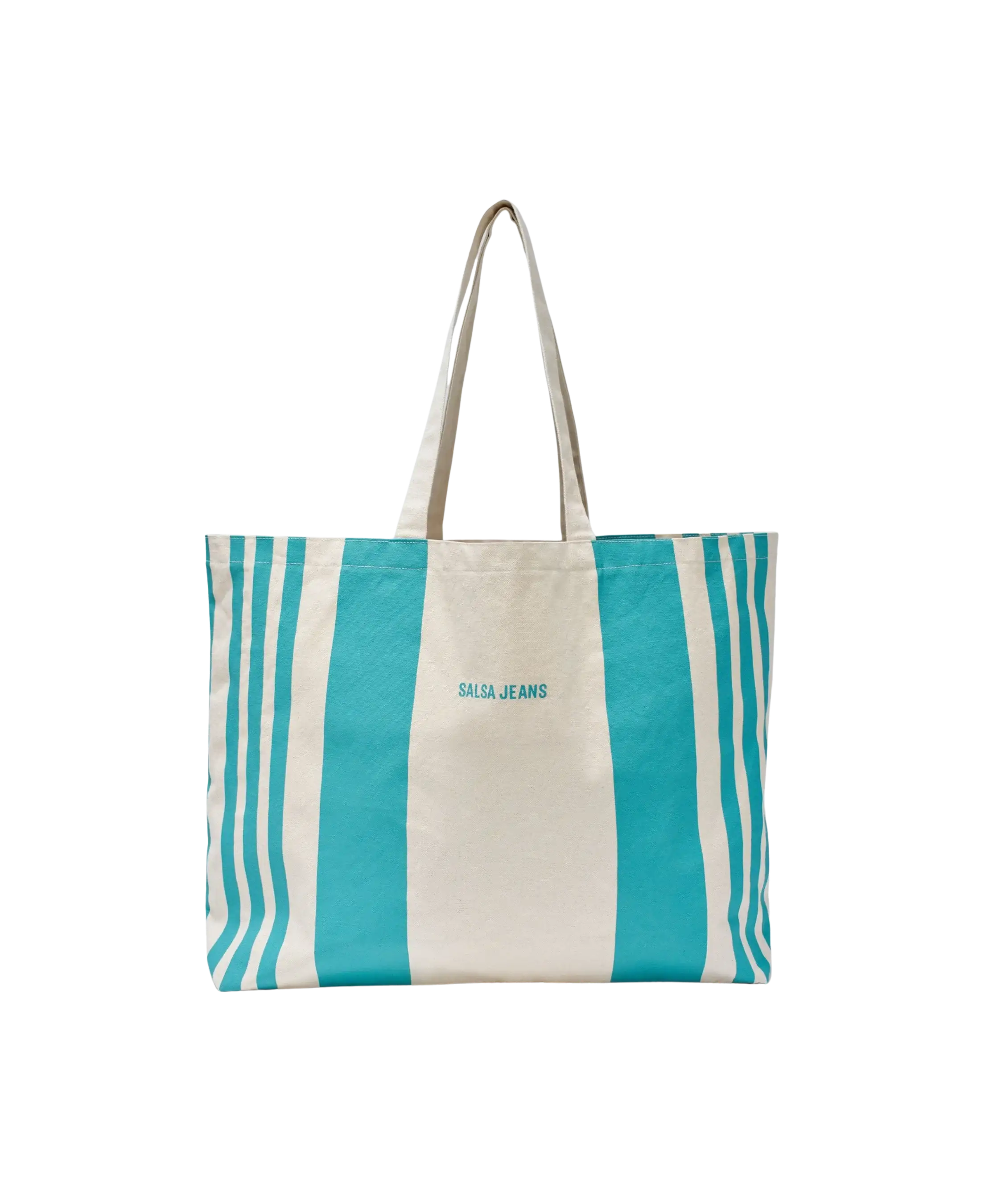 SALSA JEANS Turquoise Striped Beach Bag - Main Image