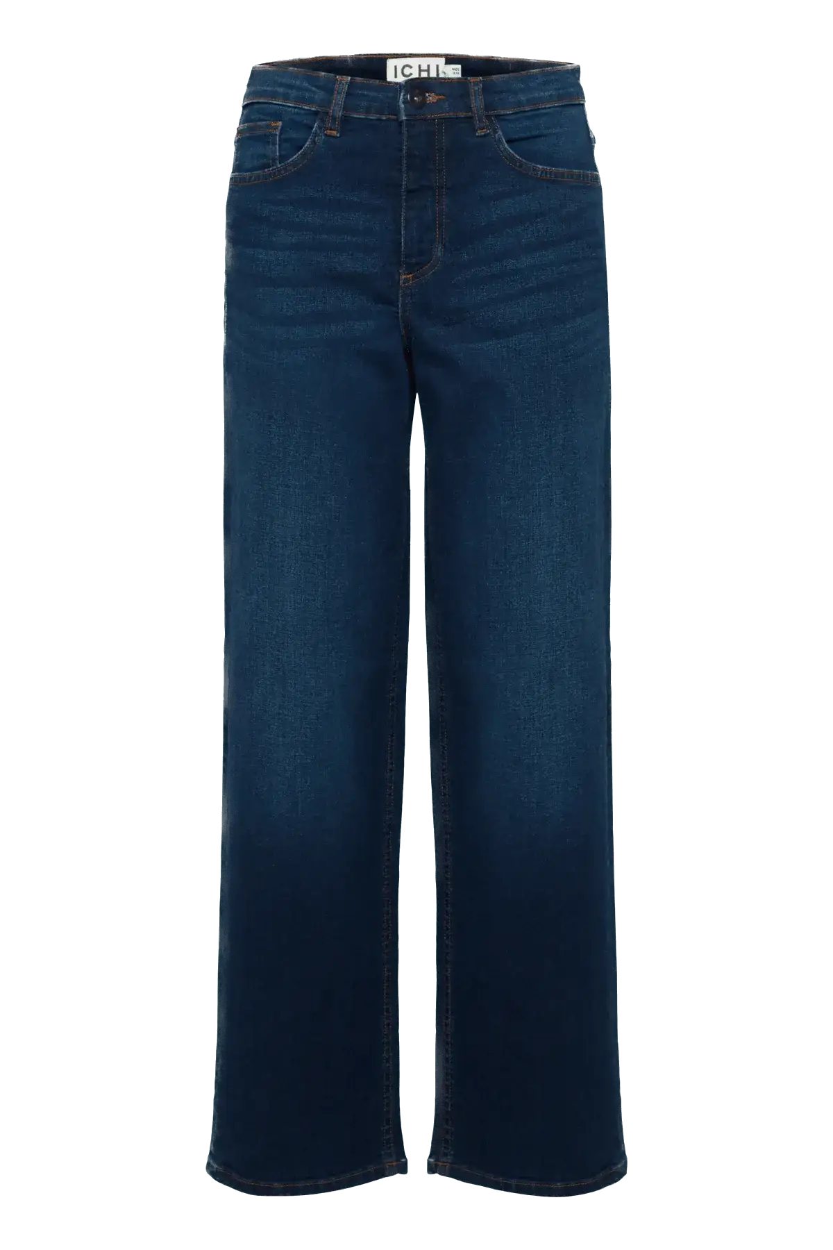 ICHI Women's Ihtwiggy Raven Jeans – Ankle-Length Light Grey Five-Pocket Denim