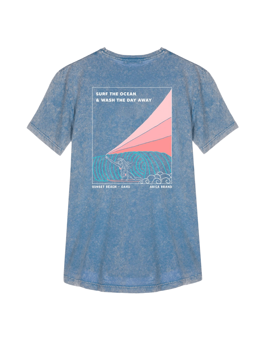 Camiseta Arica Oahu Blue Premium - ECRU