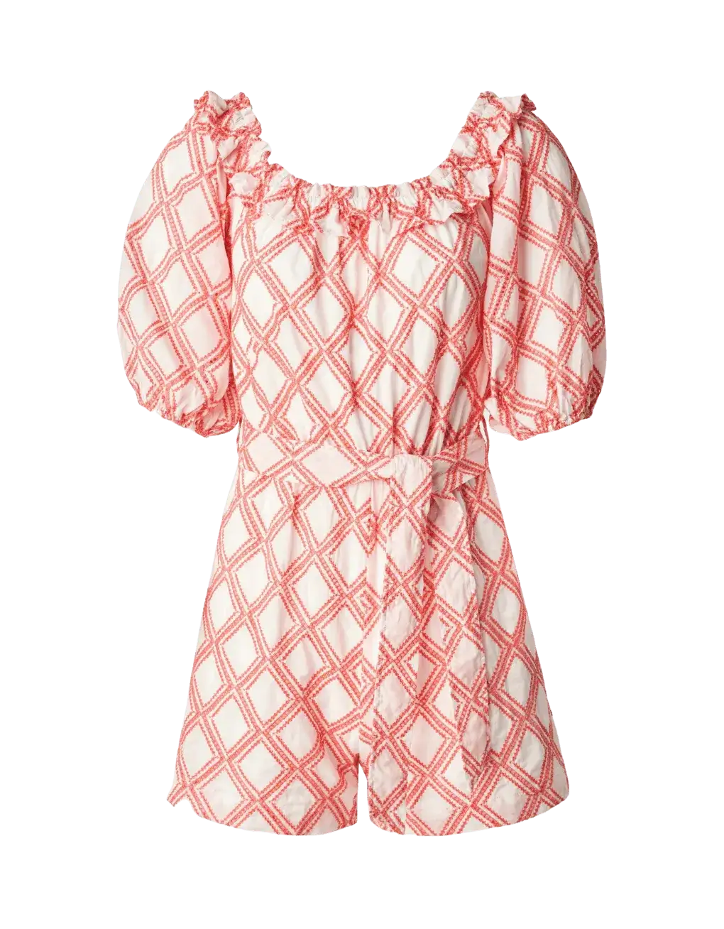 Mono corto Salsa Jeans con bordados – ECRU - Main Image