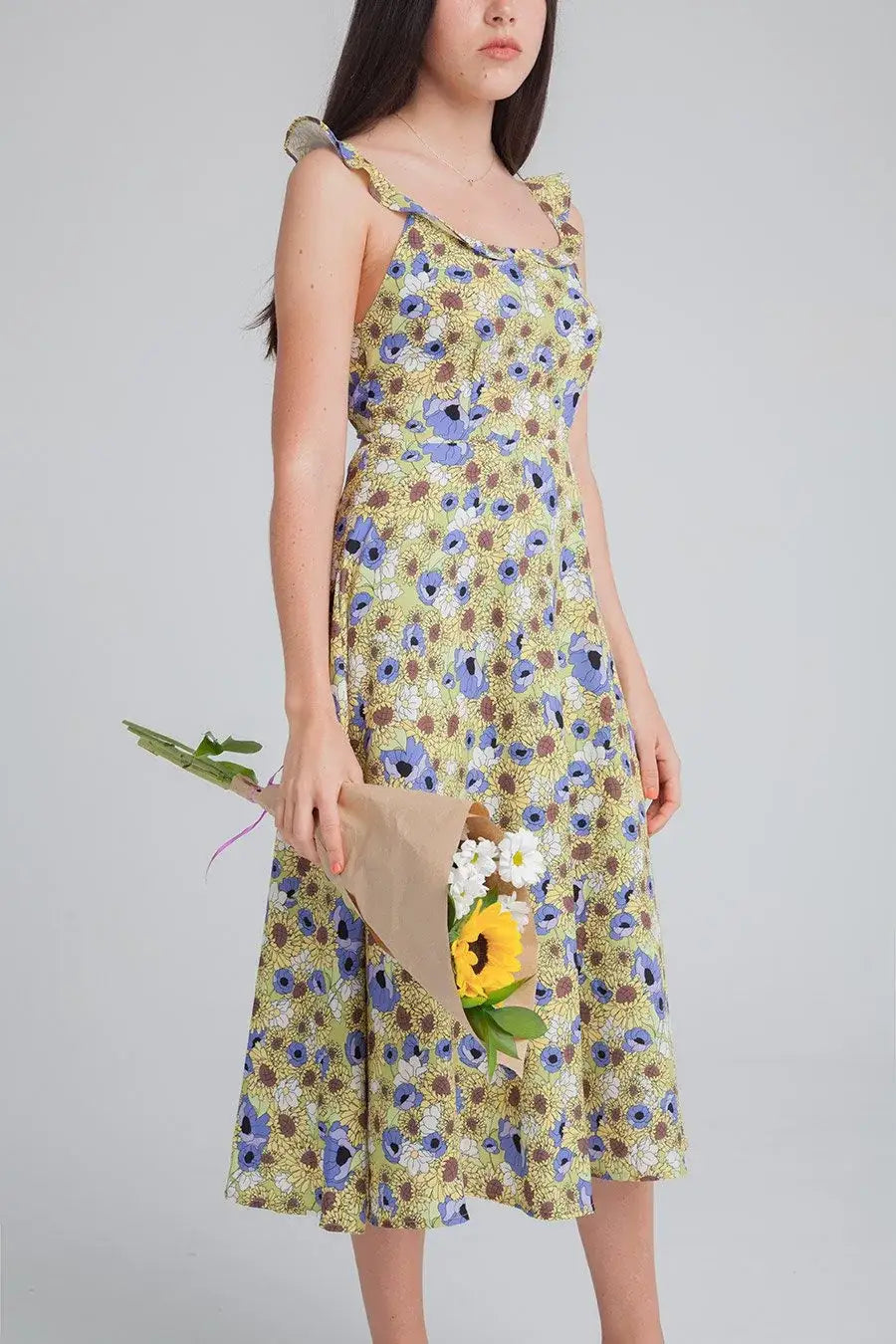 Vestido De Girasoles Largos Vestidos De Quinceanera Vestido De