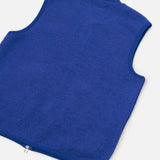 Chaleco UNIVERSAL WORKS Wool Fleece Zip Blue, vista posterior