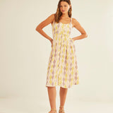 Vestido XANTIK Botones Tirantes Grey Cocoon