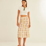 Falda XANTIK Apertura Lateral Grey Cocoon