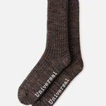 Calcetines UNIVERSAL WORKS Slub Knit Slub Sock Charcoal - vista oficial 1