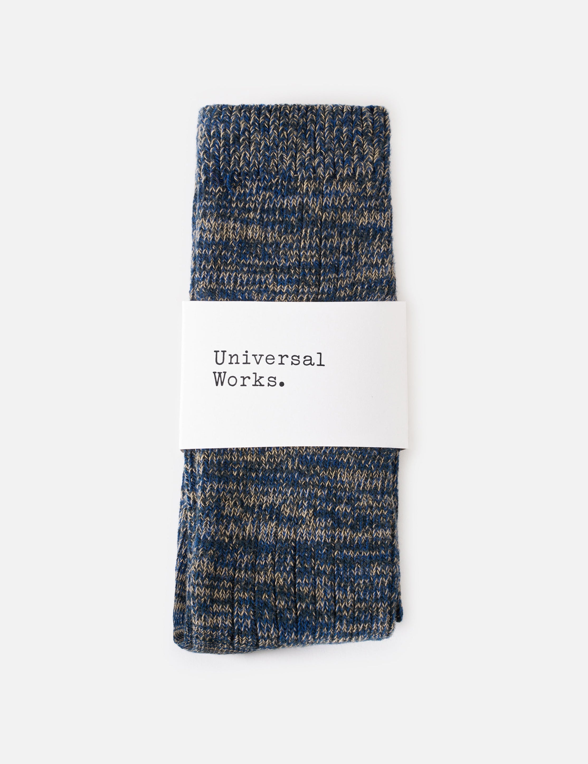 Calcetines UNIVERSAL WORKS Slub Knit Slub Sock Dark Navy - vista oficial 2