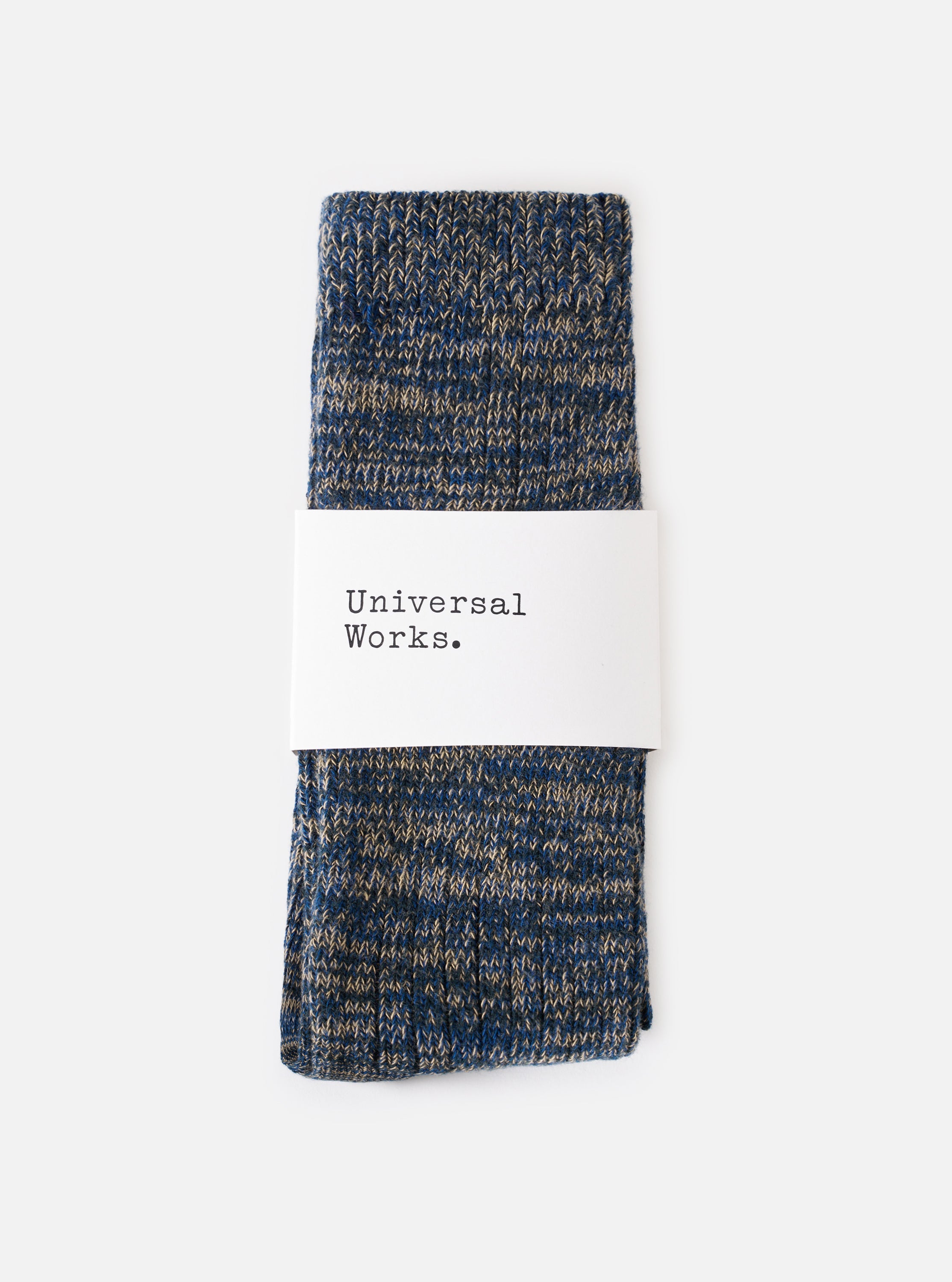 Calcetines UNIVERSAL WORKS Slub Knit Slub Sock Dark Navy - vista oficial 2