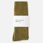 Calcetines UNIVERSAL WORKS Slub Knit Slub Sock Olive - vista oficial 2