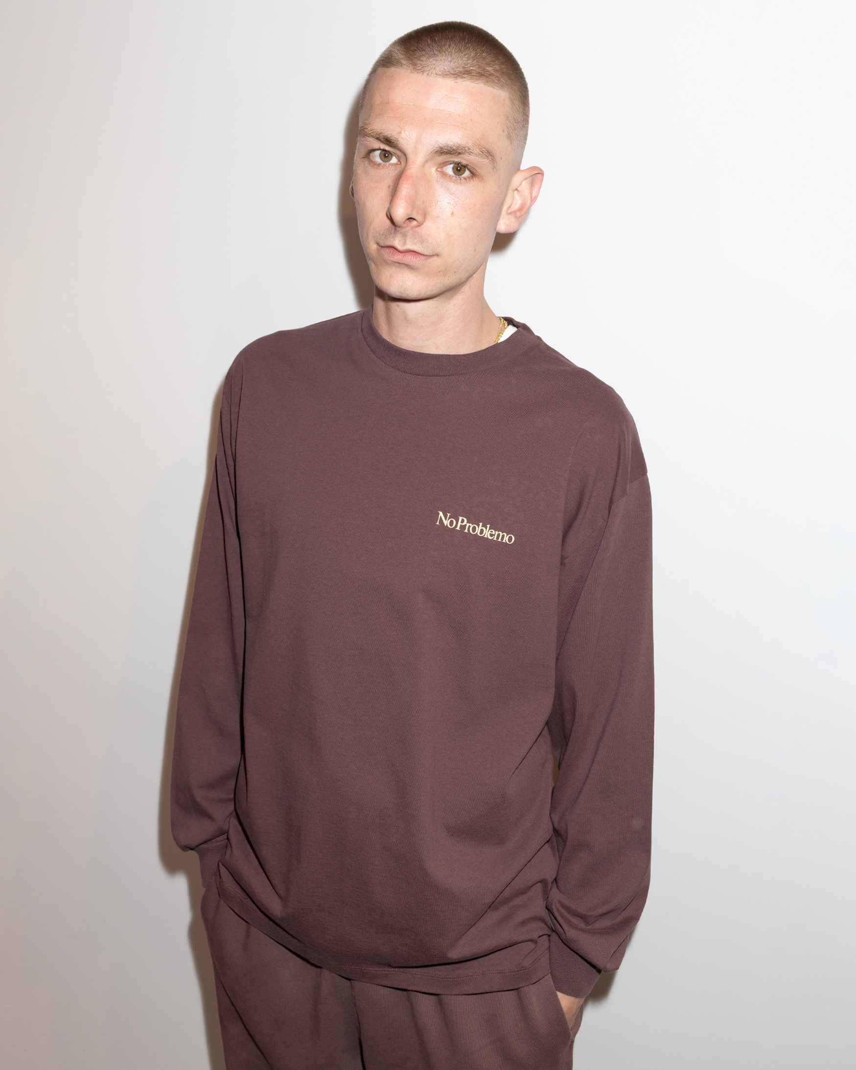 Camiseta NO PROBLEMO Mini Problemo LS Brown - imagen 3