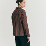 O'HARA BRUSHED STRIPES MANUELA BLOUSE