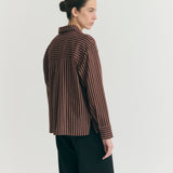O'HARA BRUSHED STRIPES MANUELA BLOUSE