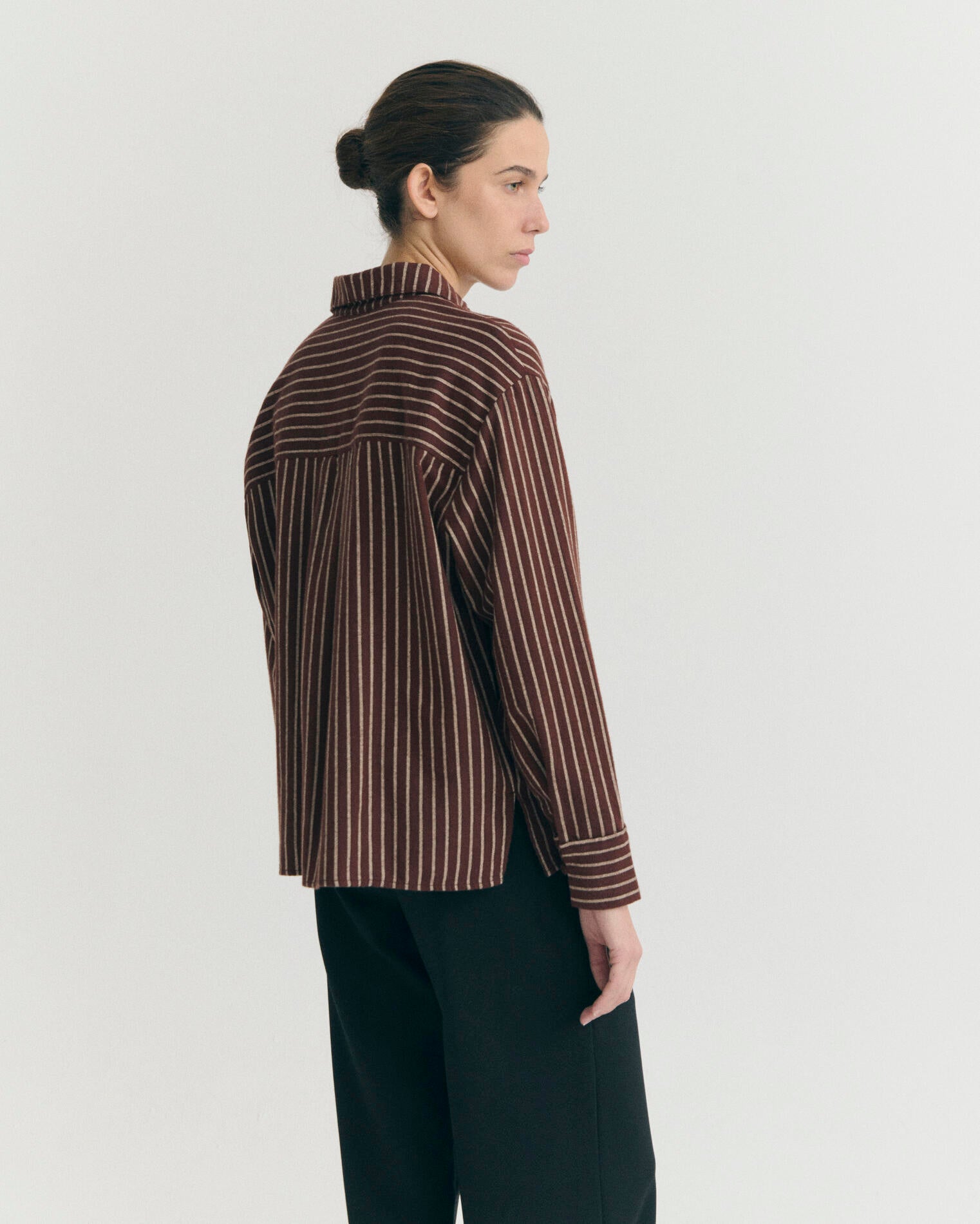 O'HARA BRUSHED STRIPES MANUELA BLOUSE