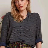 KING LOUIE Maisie Piper Evening Blue Blouse