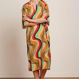 KING LOUIE Kiki Kaftan Harvest Gelbes Falaise-Kleid