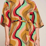 KING LOUIE Kiki Kaftan Harvest Gelbes Falaise-Kleid