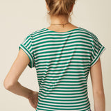 Camiseta KING LOUIE Aria Knot Chopito Stripe Ultra Green