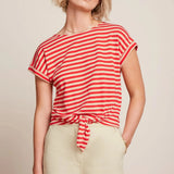 Camiseta KING LOUIE Aria Knot Fire Red Chopito Stripe
