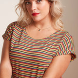 KING LOUIE Aria Tunic Beebop Stripe Dress