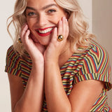 KING LOUIE Aria Tunic Beebop Stripe Dress