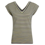 Camiseta KING LOUIE Double V Top Beebop Stripe Black