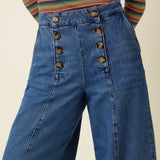 Pantalón KING LOUIE Melody Culotte Stone Denim