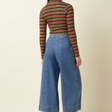Pantalón KING LOUIE Melody Culotte Stone Denim
