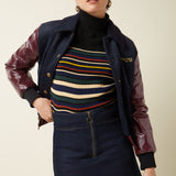 Chaqueta KING LOUIE Billie Baseball Bordeaux Red - Shine