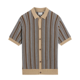 BEN SHERMAN Textured Stripe Dark Navy Shirt 