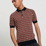 Polo BEN SHERMAN Jacquard Black