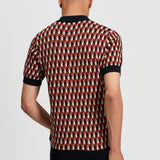 Polo BEN SHERMAN Jacquard Black