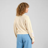 Cardigan DEDICATED Kanan Flower Vanilla White