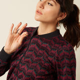 Chaqueta KING LOUIE Bessie Estelle Zigzag Bordeaux Red