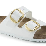 Birkenstock Big Buckle Birko-Flor esmaltado Patent White