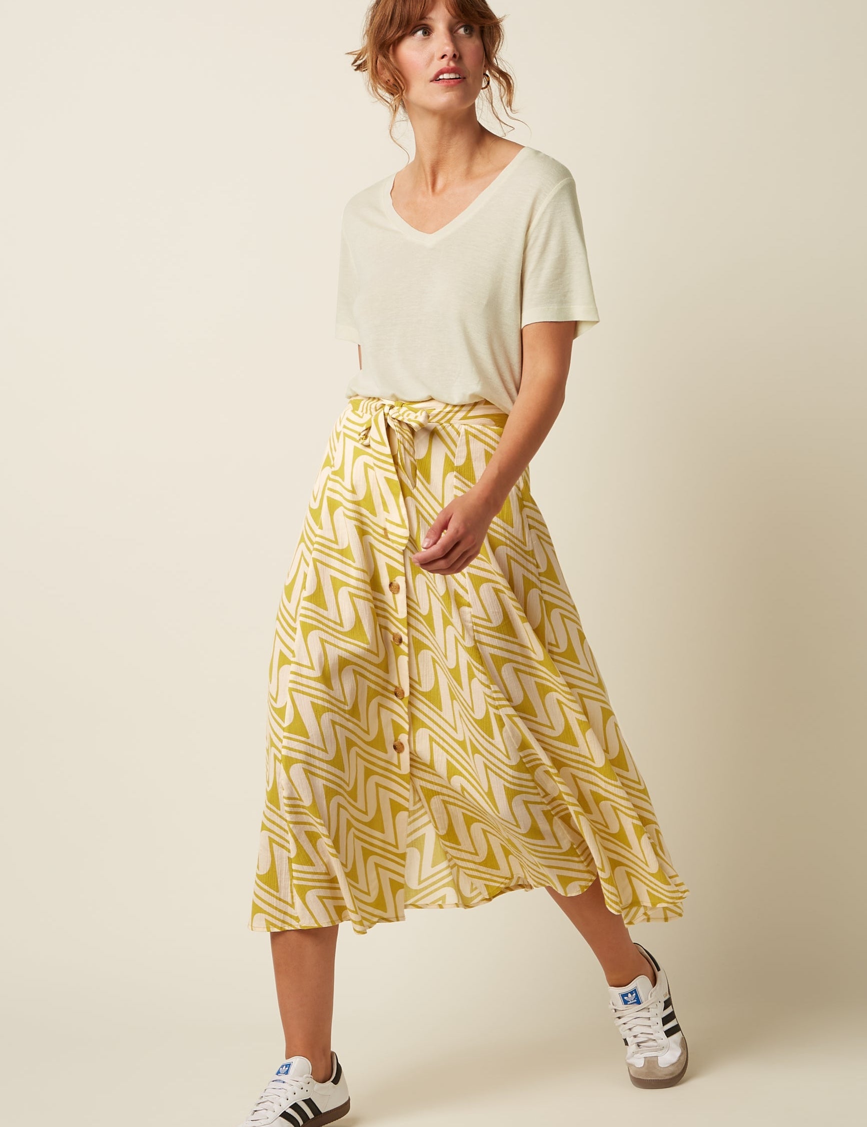 Falda KING LOUIE Judy Laguna Woven Spring Yellow