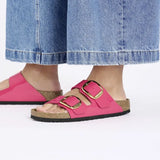 Birkenstock Arizona Big Buckle Birko-Flor esmaltado Patent Fuchsia Fusion