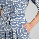 Vestido DEDICATED Orrefors Wave Tiles Blue