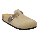 Zuecos BIRKENSTOCK Boston Cuero Mixto Faded Khaki
