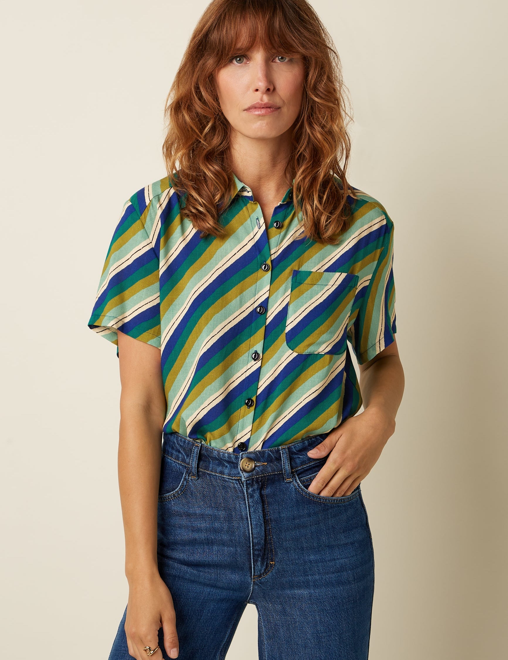 Blusa KING LOUIE Evelina Cliff Mazarine