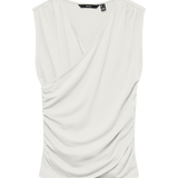 Camiseta VERO MODA Kira V-Neck Snow White