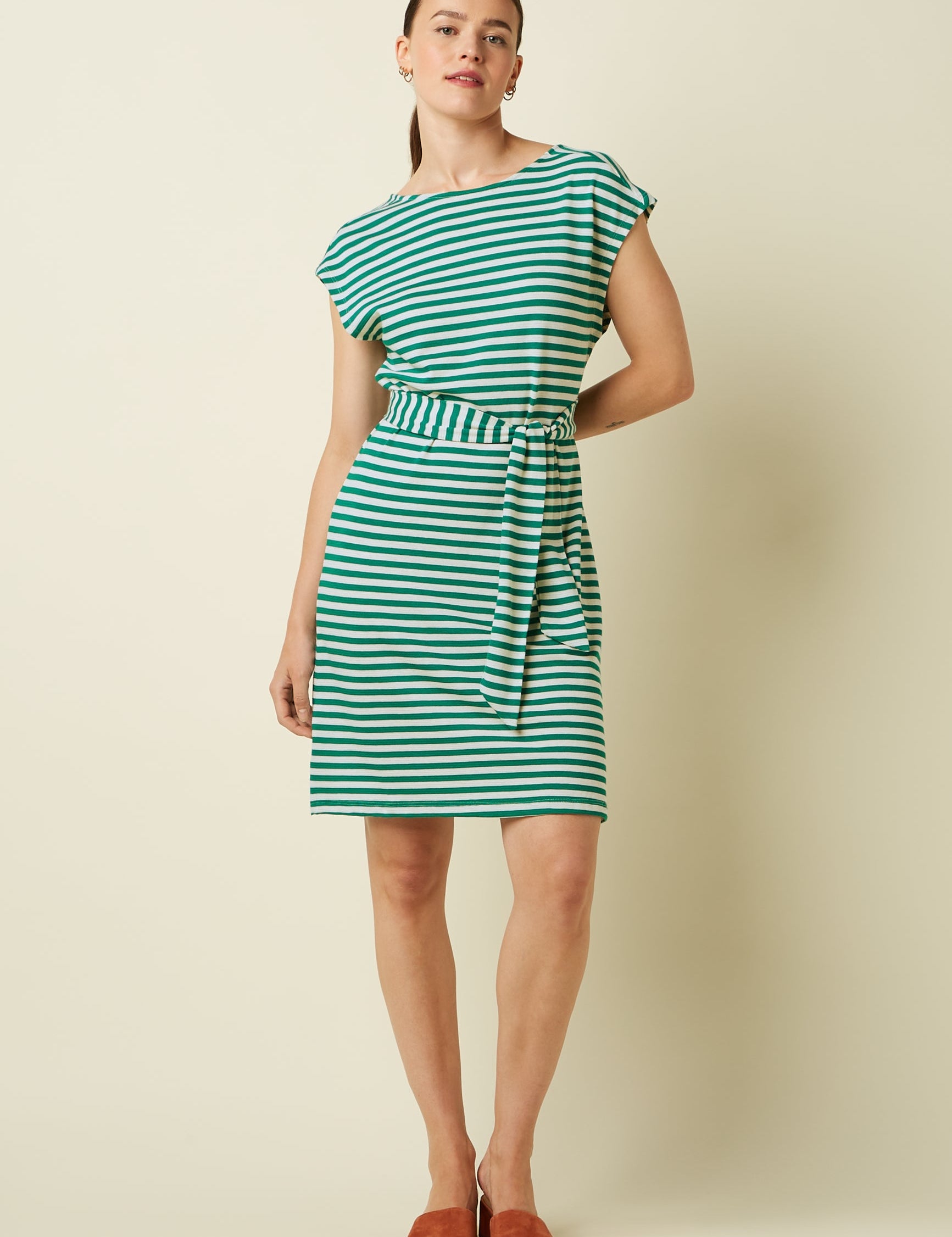 Vestido KING LOUIE Manon Chopito Stripe Ultra Green