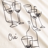 Camiseta DEDICATED Visby Oui Wine Off-White