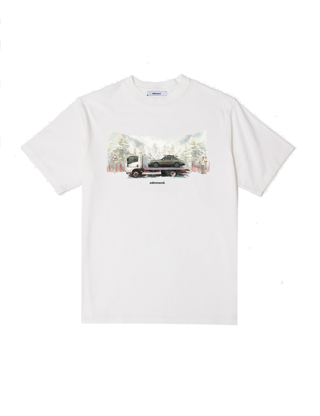 Camiseta EDMMOND Journey Plain Off White - flat frontal con fondo transparente