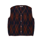 Chaleco EDMMOND Atelier Plain Brown - flat frontal con fondo transparente