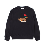 Sudadera EDMMOND Duck Hunt Plain Black - flat frontal con fondo transparente