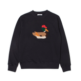Sudadera EDMMOND Duck Hunt Plain Black - flat frontal con fondo transparente