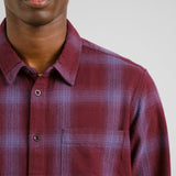 Camisa DEDICATED Rute Flannel Shadow Check Fig Red