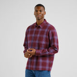 Camisa DEDICATED Rute Flannel Shadow Check Fig Red